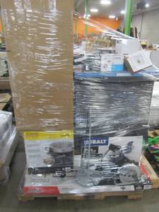 lot 57 image: WHOLESALE MIXED PALLET OF RETURNS - POWER TOOLS AND SHOP EQUIPMENT