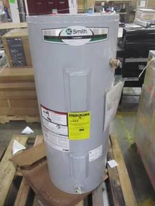 lot 114 image: A.O. Smith Signature 40-Gallon Short 4500-Watt Double Element Electric Water Heater E6-40R45DV