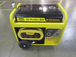lot 132 image: Beast 10,000-Watt Surge All Weather Electric Start Generator, Removable Control Panel, 420cc, 15 HP, 100% Copper Alternator G8000BM17