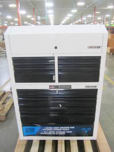 lot 135 image: Kobalt 41-in W x 63.4-in H 12 Ball-bearing Steel Tool Chest Combo SHS41PCBW