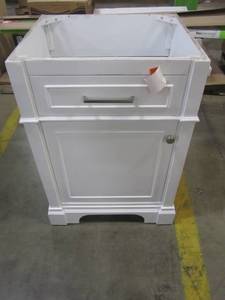 lot 144 image: Home Decorators Collection Melpark 24 in. W x 20 in. D Bath Vanity in White - Cabinet Only - Melpark 24W