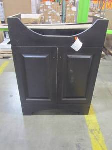 lot 145 image: Glacier Bay Chelsea 26.5 in. W x 17.5 in. D x 36.13 in. H Vanity in Charcoal - Cabinet Only - CH24P2-CL
