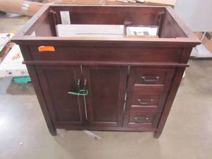 lot 149 image: Foremost Ashburn 36 in. W Bath Vanity Cabinet Only in Mahogany ASGA3621DR