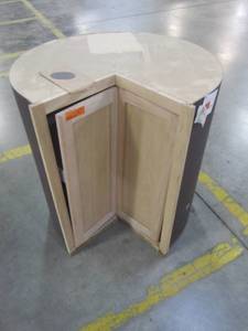 lot 153 image: Diamond NOW Wintucket 36-in W x 35-in H x 23.75-in D Truecolor Cloud Lazy Susan Corner Base Stock Cabinet G15 SCR36