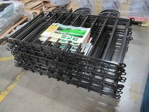 lot 291 image: (18) Hampton Bay Westbrook 3 ft. x 4 ft. Black Steel Fence Panel 1000021960