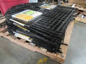 lot 292 image: Over 20 Hampton Bay Summer Scroll 36.2 X 43.7 Tall  Black Steel Fence Panels 315013