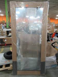 lot 300 image: Andersen Stationary White Vinyl Patio Door Panel Approximately 36 X 77 12 Tall.