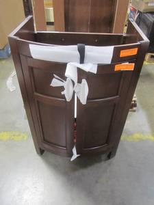 lot 187 image: Style Selections Morecott Chocolate Single Sink Vanity - Cabinet Only - 1142VA-24-220