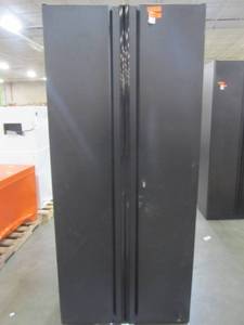 lot 197 image: Heavy Duty Welded 64 in. W x 81 in. H x 24 in. D Steel Garage Cabinet in Black HTC310110
