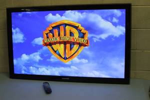 lot 27 image: Samsung 50 Full 1080p Plasma Flat Screen HDTV with Remote Control