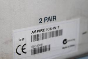 lot 52 image: New in Box Crestron ASPIRE IC6-W-T 6.5 2-Way In-Ceiling Pro Audio White Textured Speakers - 4 SPEAKERS