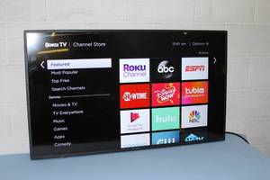 lot 33 image: Sharp Roku 50 1080p HD LCD Display - Wireless Smart LED TV  Television  Monitor  Display