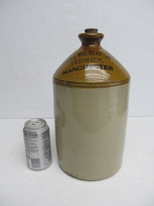 lot 82 image: Large Antique English Stoneware Chesters Brewery Manchester Beer Jug