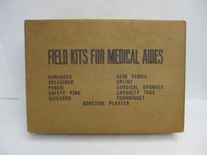 lot 153 image: NOS Unused Korean War Medical Aid Field Kit