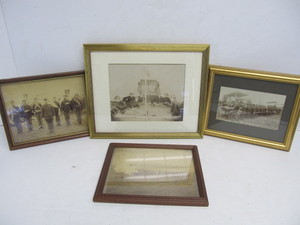 lot 158 image: Nice Group of 4 Framed Original 1890s Spanish American War Era Military Photos