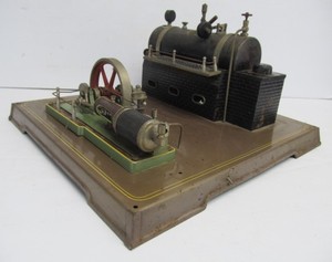 lot 164 image: Old Vintage Tin Steam Engine Toy