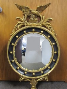 lot 142 image: Quality Federal Style FRIEDMAN BROTHERS Gilt Wall Mirror wEagle