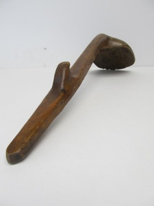 lot 165 image: Antique 19th Century Hand Carved Folk Art Scandinavian Large Wooden Scoop Spoon - Dated 1871