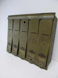 lot 172 image: Antique 5-Section Brass Postal Mail Box