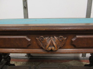 lot 197 image: Ornate Antique Victorian Felt Top Executive Desk