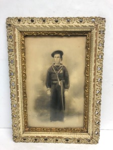 lot 154 image: Antique Spanish American War Sailor Portrait in Full Uniform