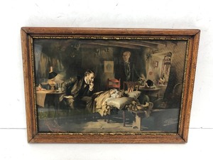 lot 53 image: Orig Antique Arlington Chemical Liquid Peptonoids Framed Advertising Display Sign