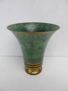 lot 17 image: Vintage Signed Deco CARL SORENSEN Bronze Vase