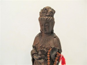 lot 232 image: 17 Vintage Standing Buddha Cast Iron Sculpture 