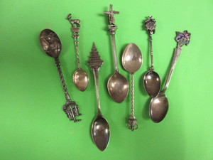 STERLING, SILVER PLATED, JAPANESE AND MECHANICAL COLLECTOR SPOONS