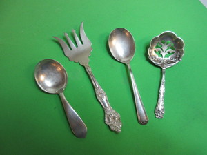 STERLING SILVER SPOONS AND FORK