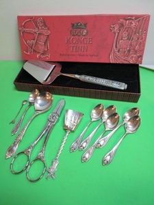 NORWEGIAN ROYAL PEWTER CHEESE SLICER AND MORE