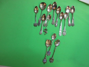 .800 SILVER COLLECTOR SPOONS, SILVER PLATED, OTHER