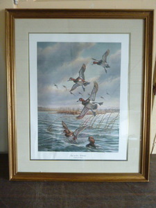 lot 9 image: Stop on Red - Redheads Print by James A. Meger