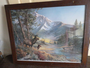 lot 21 image: Deer Mountain Scene Print by James A. Meger
