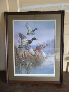 lot 22 image: Duck Print by James A. Meger