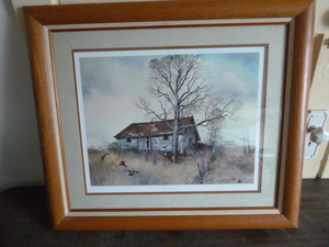 lot 28 image: Stone Barn Print by Gary P. Miller