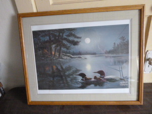 lot 30 image: Loon Print by James A. Meger