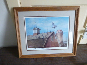 lot 44 image: Pigeons Print by Les C. Kouba