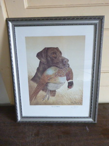lot 47 image: DogPheasant Print by Carl J. Melichar