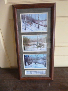 lot 57 image: Trilogy Deer Prints by Les Kouba