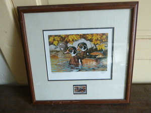 lot 100 image: 1984 Minnesota Migratory Waterfowl Stamp Print by Thomas Gross