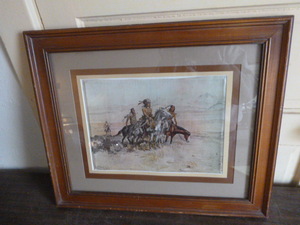lot 106 image: In Enemy Country Print by C.M. Russell