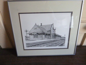 lot 116 image: Litchfield, Minnesota Train Depot Drawing by John Cartwright