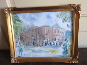 lot 117 image: Litchfield, Minnesota Opera House Water Color by Sharon Schuetz