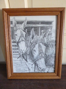 lot 120 image: Grandpas Pride Drawing by Joseph R. Vick