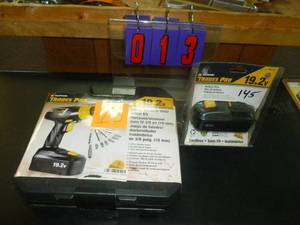 lot 13 image: Alltrade 19.2 volt 38 Drill kit with extra battery. As shown. SEE TERMS