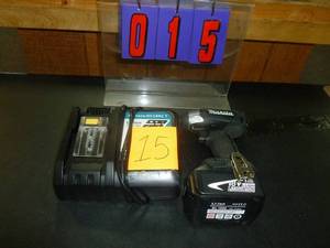 lot 15 image: Makita 18 volt Lithium Ion Brushless Impact Driver.Looks like new. As shown. SEE TERMS