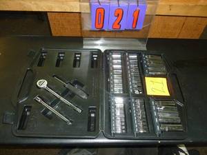 lot 21 image: Harvest Forge tool kit with 14 & 38 drives. As shown. SEE TERMS