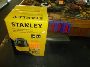 lot 28 image: Stanley 12 volt wetdry shop vac. New in box. As shown. SEE TERMS