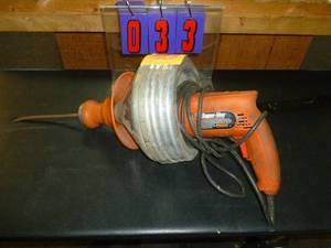 lot 33 image: Super Vee 110 volt Sewer Snake. As shown. SEE TERMS